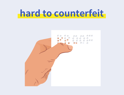 hard to counterfeit